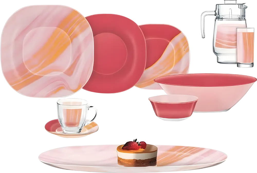 طقم عشاء أركوبيركس لومينارك جليستيم 46 قطعة، V4521