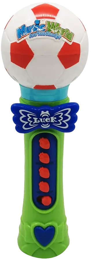 ميكروفون علي شكل كرة القدم ، مع اضائة وموسيقي ، 123B