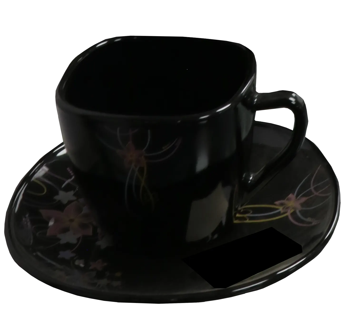 طقم اركوبال منقوش ، 60 قطعة ، اسود ،2229