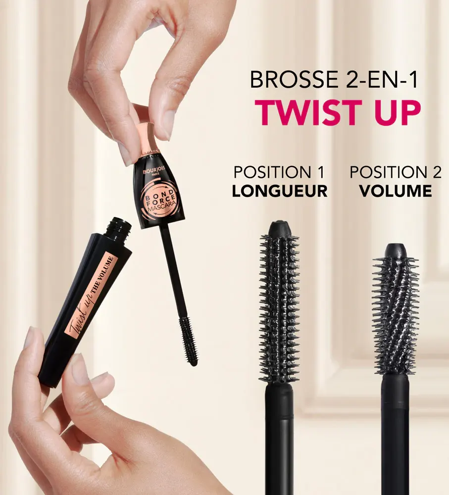 ماسكارا تويست اب ذا فوليوم بوند فورس من بورجوا، اسود