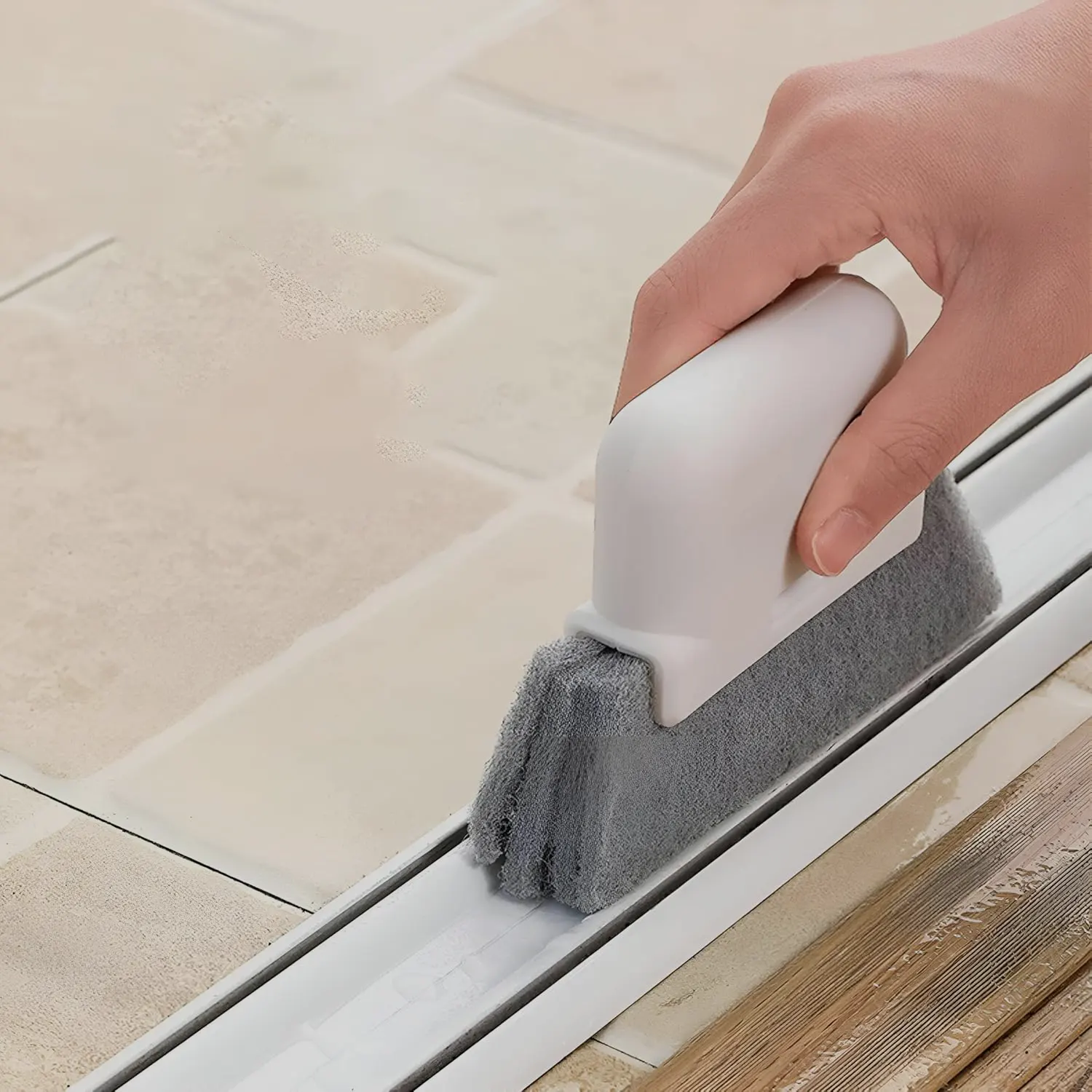 فرشاة تنظيف للمساحات الضيقة ، ابيض ، 0049-17