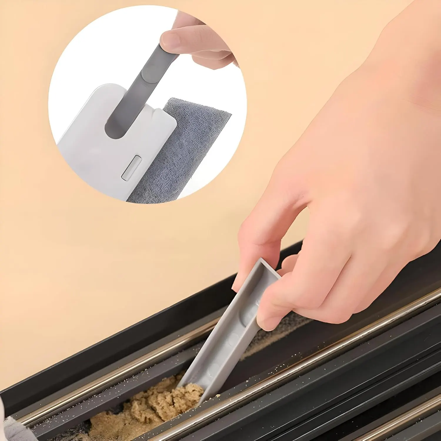 فرشاة تنظيف للمساحات الضيقة ، ابيض ، 0049-17