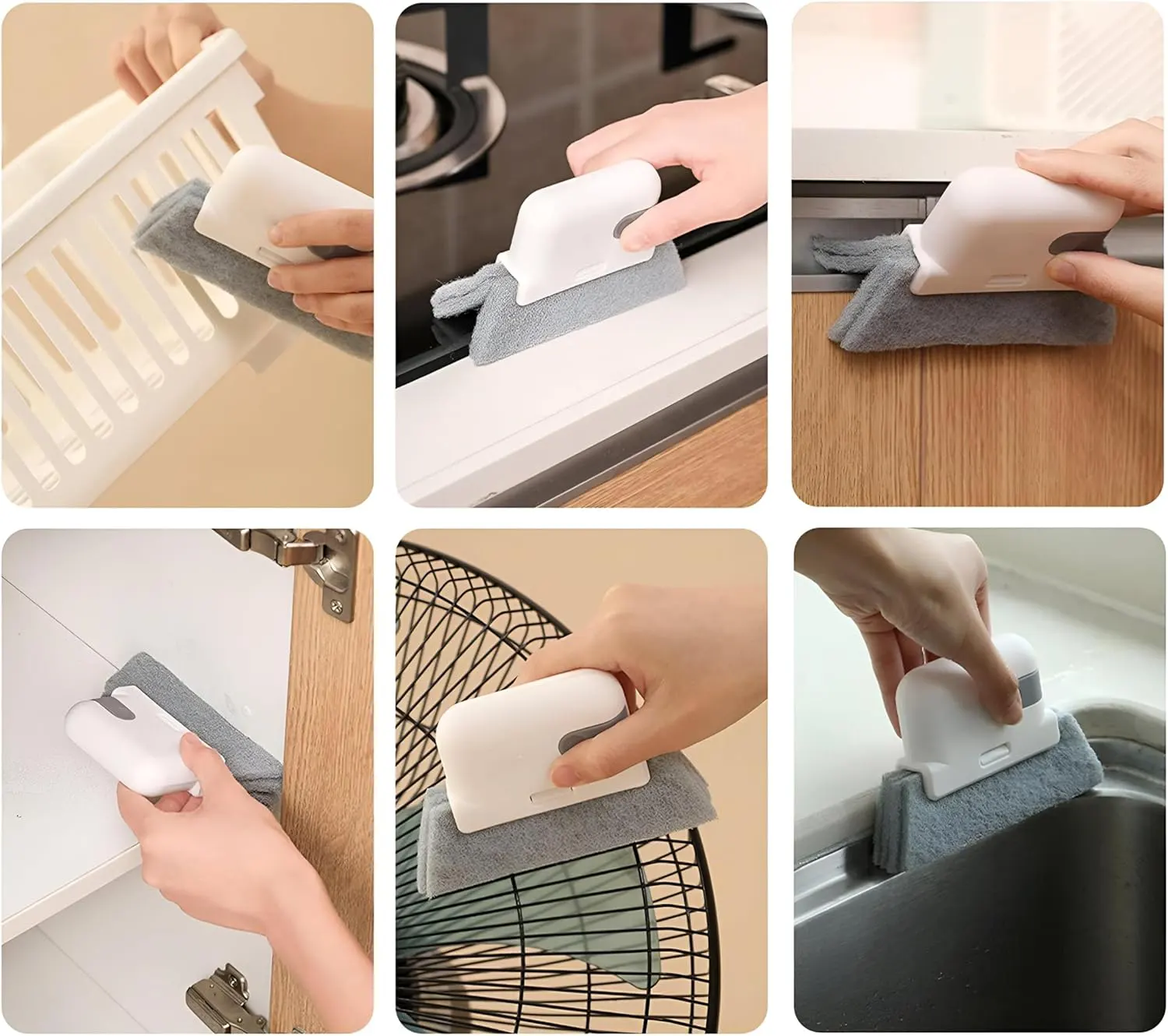 فرشاة تنظيف للمساحات الضيقة ، ابيض ، 0049-17