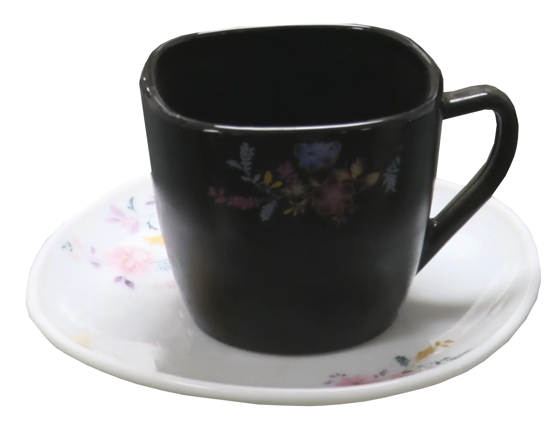 طقم اركوبال مثمن مكس ، ابيض في اسود ، 58 قطعة