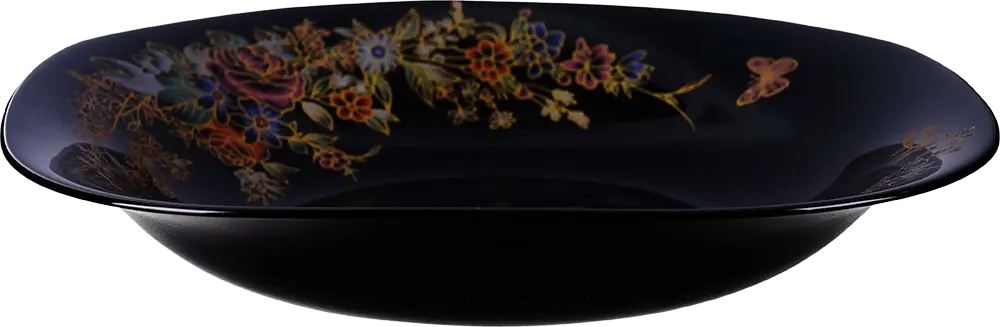 طقم اركوبال 60 قطعة، مثمن الشكل، لون اسود ، موديل 2555