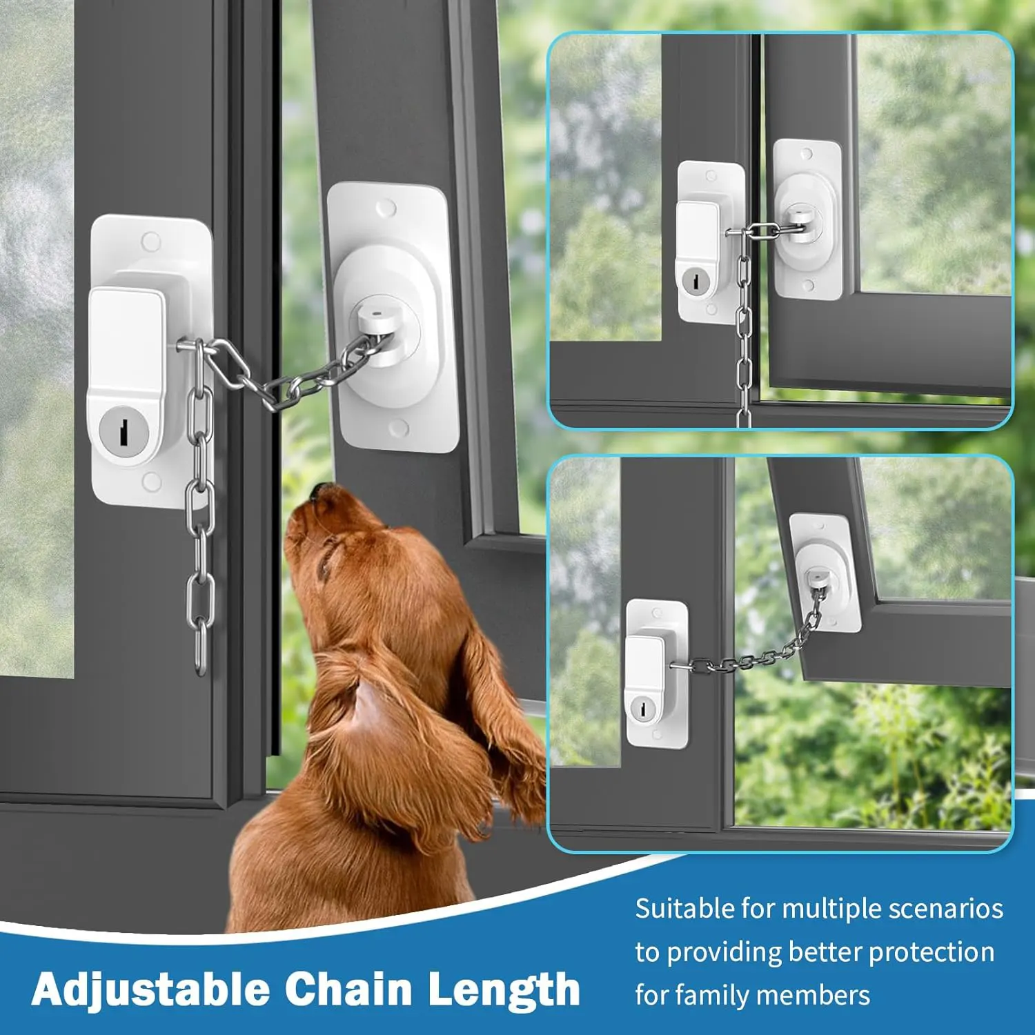 قفل تلاجة ونوافذ ، ابيض ، 054-9