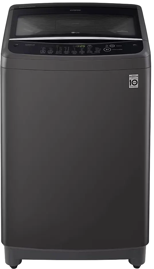 غسالة فوق اتوماتيك إل جي تحميل علوي، 14 كيلو، موتور إنفرتر، شاشة ديجيتال، باب soft close، أسود، T1466NEHGB