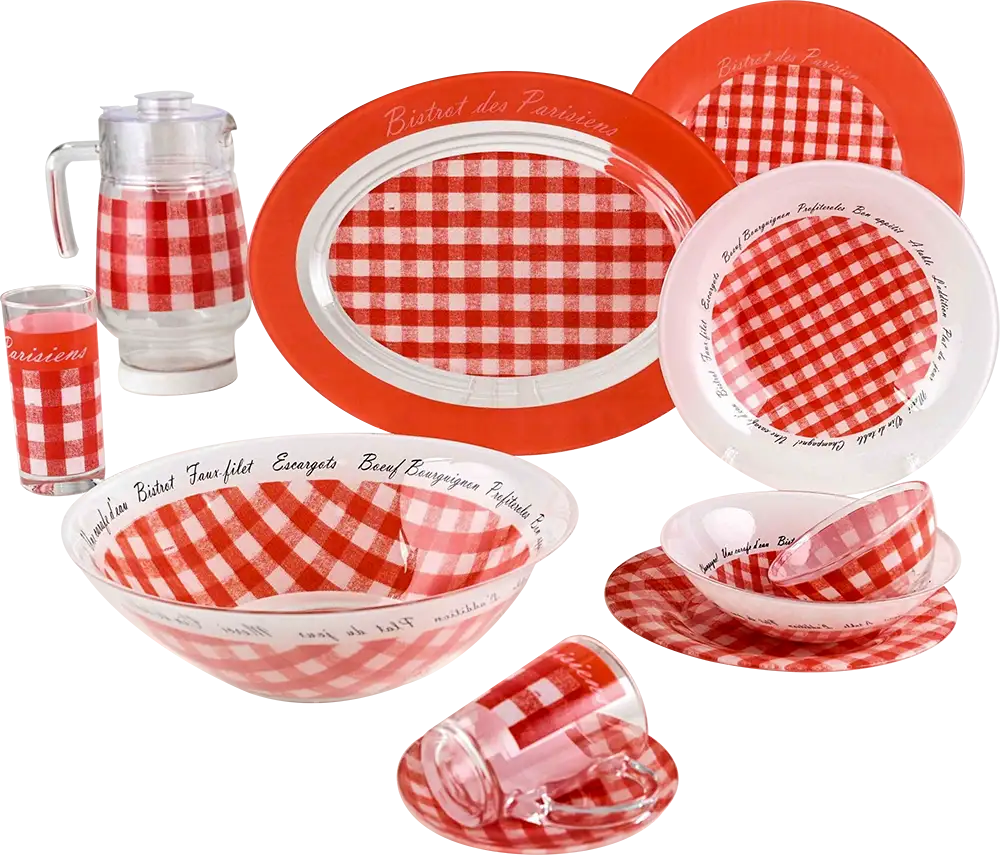 طقم عشاء أركوبيركس لومينارك تروشون بيستروت ريد 52 قطعة، 4883