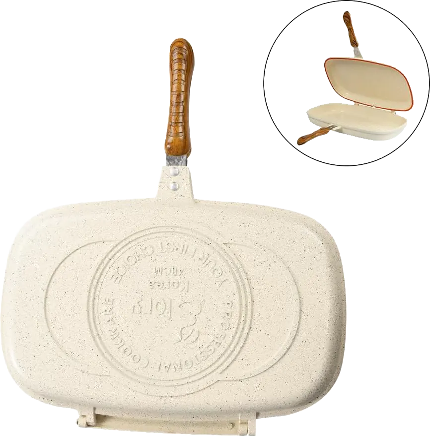 دابل جريل جرانيت جلوري بريميوم، غير لاصقة، مقاس 40 سم، لون بيج