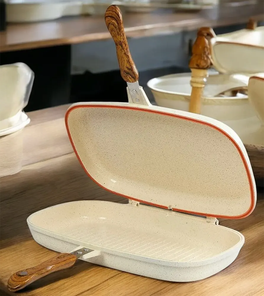 دابل جريل جرانيت جلوري بريميوم، غير لاصقة، مقاس 40 سم، لون بيج