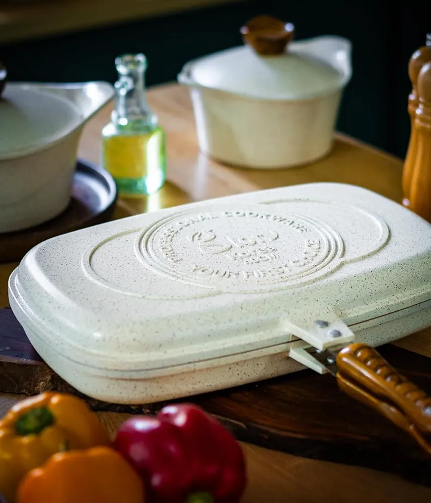 دابل جريل جرانيت جلوري بريميوم، غير لاصقة، مقاس 40 سم، لون بيج