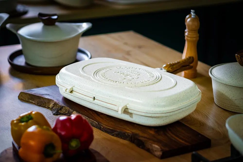 دابل جريل جرانيت جلوري بريميوم، غير لاصقة، مقاس 40 سم، لون بيج