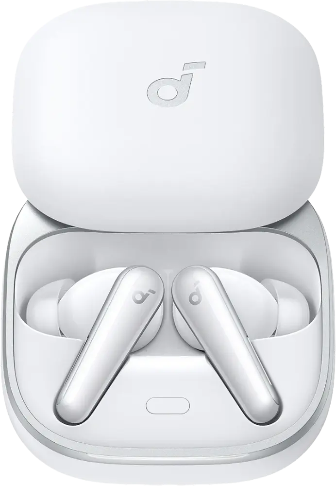 سماعة أذن لاسلكية أنكر ساوندكور ليبرتي 5، بلوتوث 5.4، مقاومة للماء ip55، إلغاء ضوضاء نشط تكيفي 3.0، وقت تشغيل 48 ساعة، أبيض، A3957H21