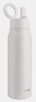 زجاجة مياه تانك ماغنت ستانلس ستيل خالية من مادة BPA، معزولة حراريًا، مانع للتسريب، كريمي ، 1000 مللي