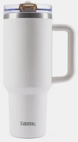 زجاجة تانك كوينشر، ستانلس ستيل ، خالية من مادة BPA ، معزولة حراريًا ، مانع للتسريب ، كريمي ، 1200 مللي