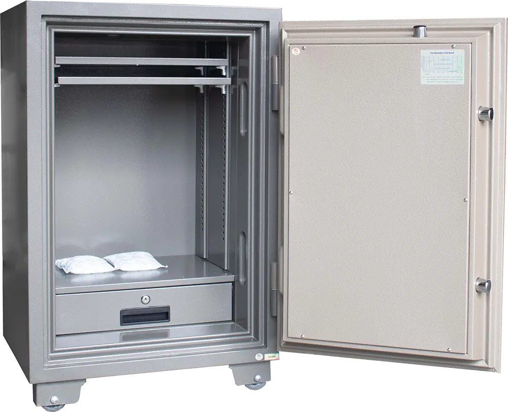 خزنة نقود فيتنامي ال جي من الفولاذ المقوى مضادة للحريق، مفاتيح مزدوجة الأمان، انذار طوارئ، 88×57×50 سم، رمادي، LG88K