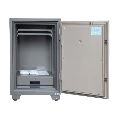 خزنة نقود فيتنامي إل جي من الفولاذ المقوى، لوحة مفاتيح رقمية متقدمة، مفاتيح رئيسية مزدوجة للأمان، 88×57×50 سم، رمادي، LG88E