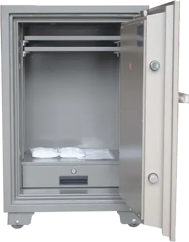 خزنة نقود فيتنامي إل جي من الفولاذ المقوى، لوحة مفاتيح رقمية متقدمة، مفاتيح رئيسية مزدوجة للأمان، 88×57×50 سم، رمادي، LG88E