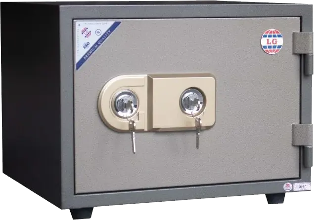 خزنة نقود إل جي فيتنامي، 2 قفل، مفاتيح رئيسية مزدوجة للأمان،إنذار طوارئ، فولاذ مقوى مقاومة للحرائق، 37×48×41 سم، LG37K
