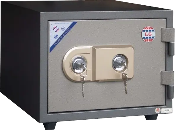 خزنة نقود فيتنامي إل جي، 2 قفل، مفاتيح رئيسية مزدوجة للأمان، مقاومة للحرائق، 32×42×37 سم، LG32K