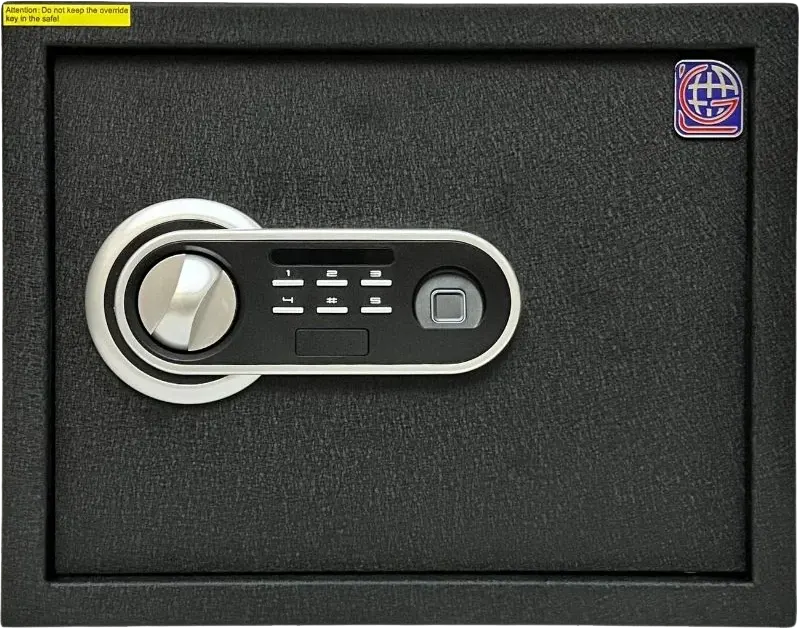 خزنة نقود الكترونية للفنادق إل جي، بصمة إصبع مع لوحة أرقام، مفتاح للطوارئ، 30×38×30 سم، FPC 30