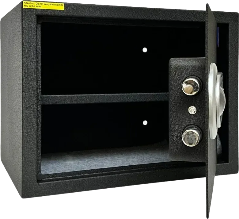 خزنة نقود الكترونية للفنادق إل جي، بصمة إصبع مع لوحة أرقام، مفتاح للطوارئ، 30×38×30 سم، FPC 30