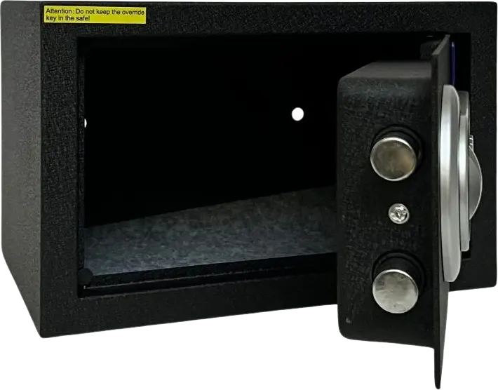 خزنة نقود الكترونية للفنادق إل جي، بصمة إصبع مع لوحة أرقام، مفتاح للطوارئ، 20×31×20 سم، FPC 20