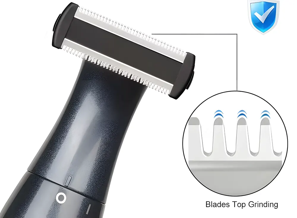 ماكينة حلاقة كيمي للوجه والجسم، قابلة للشحن، مقاومة للماء، لون أسود، موديل KM-1903