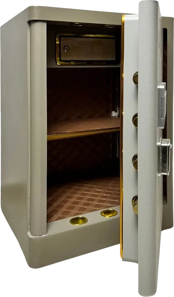 خزنة نقود تربو تيك من إل جي، باب كيرف، قفل ببصمة الإصبع، هيكل فولاذي، درج سري، 80×48×40 سم ، BXG 80