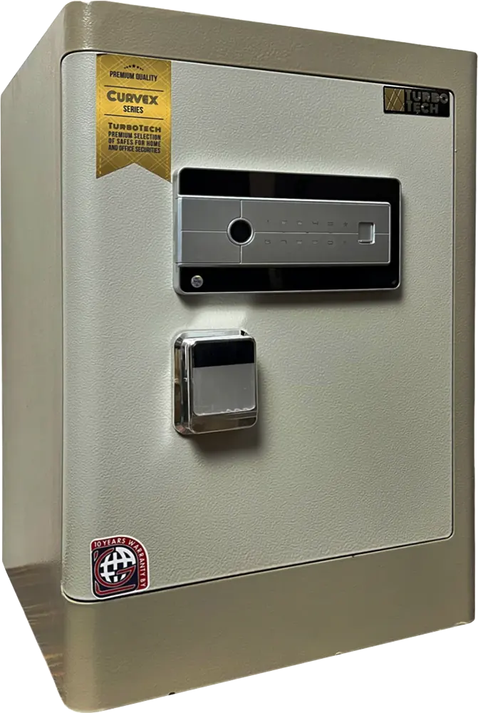 خزنة نقود تربو تيك من إل جي، باب كيرف، قفل ببصمة الإصبع، هيكل فولاذي، درج سري، 60×40×35 سم، BXG 60