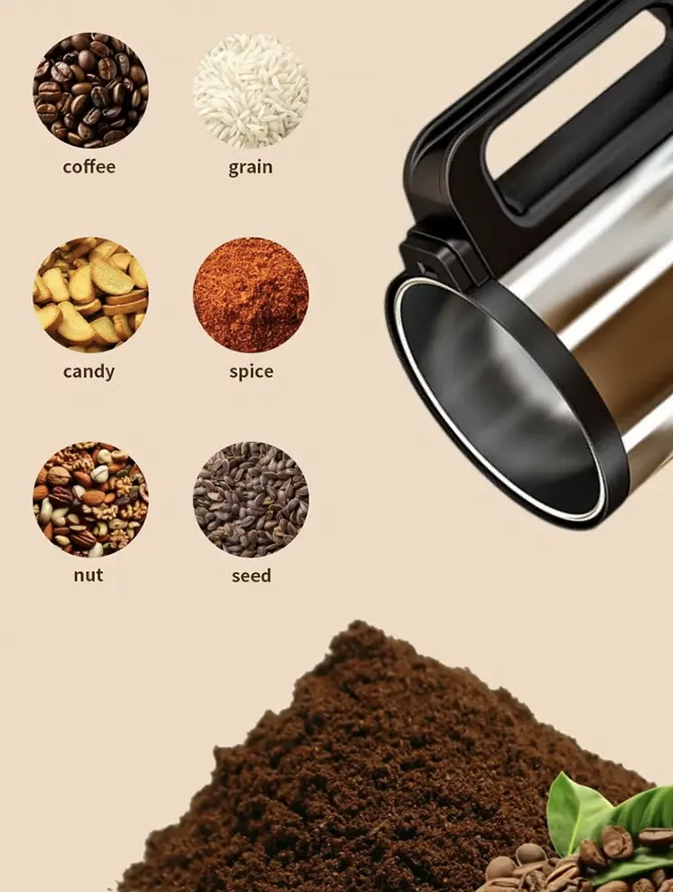 مطحنة بن سيلفرز كرفيست 300 وات، 150 جرام، استانلس ستيل، فضي