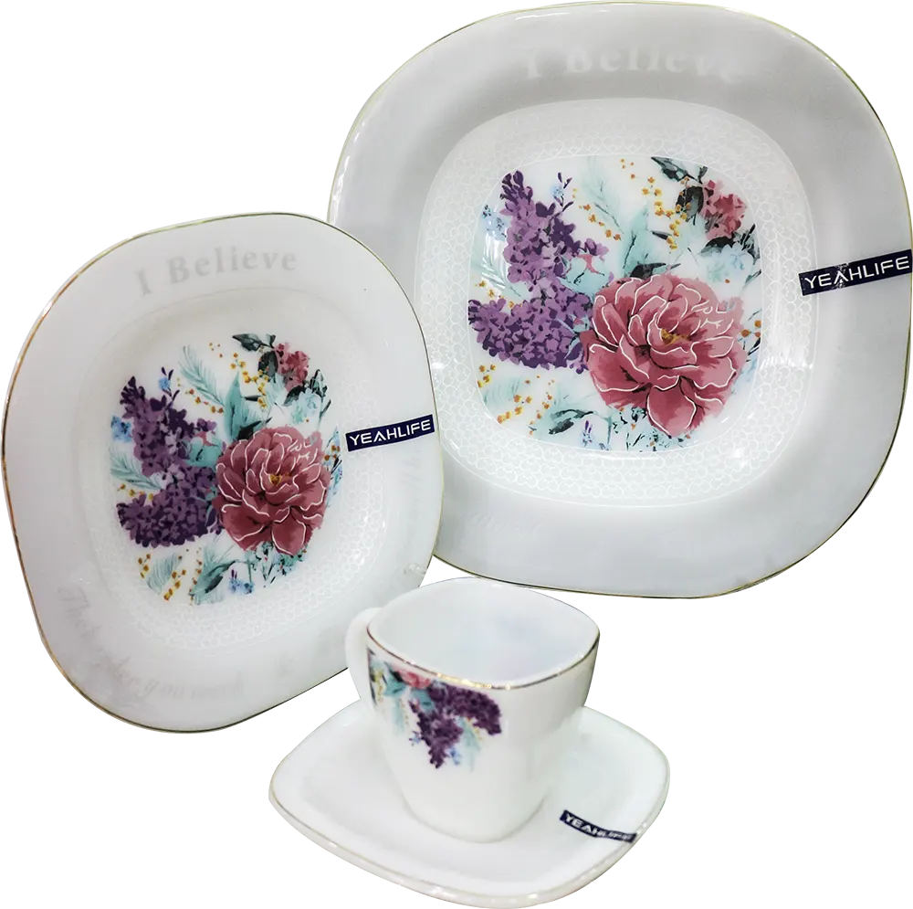 طقم عشاء اركوبال تايلاندي ، 58 قطعة، أبيض