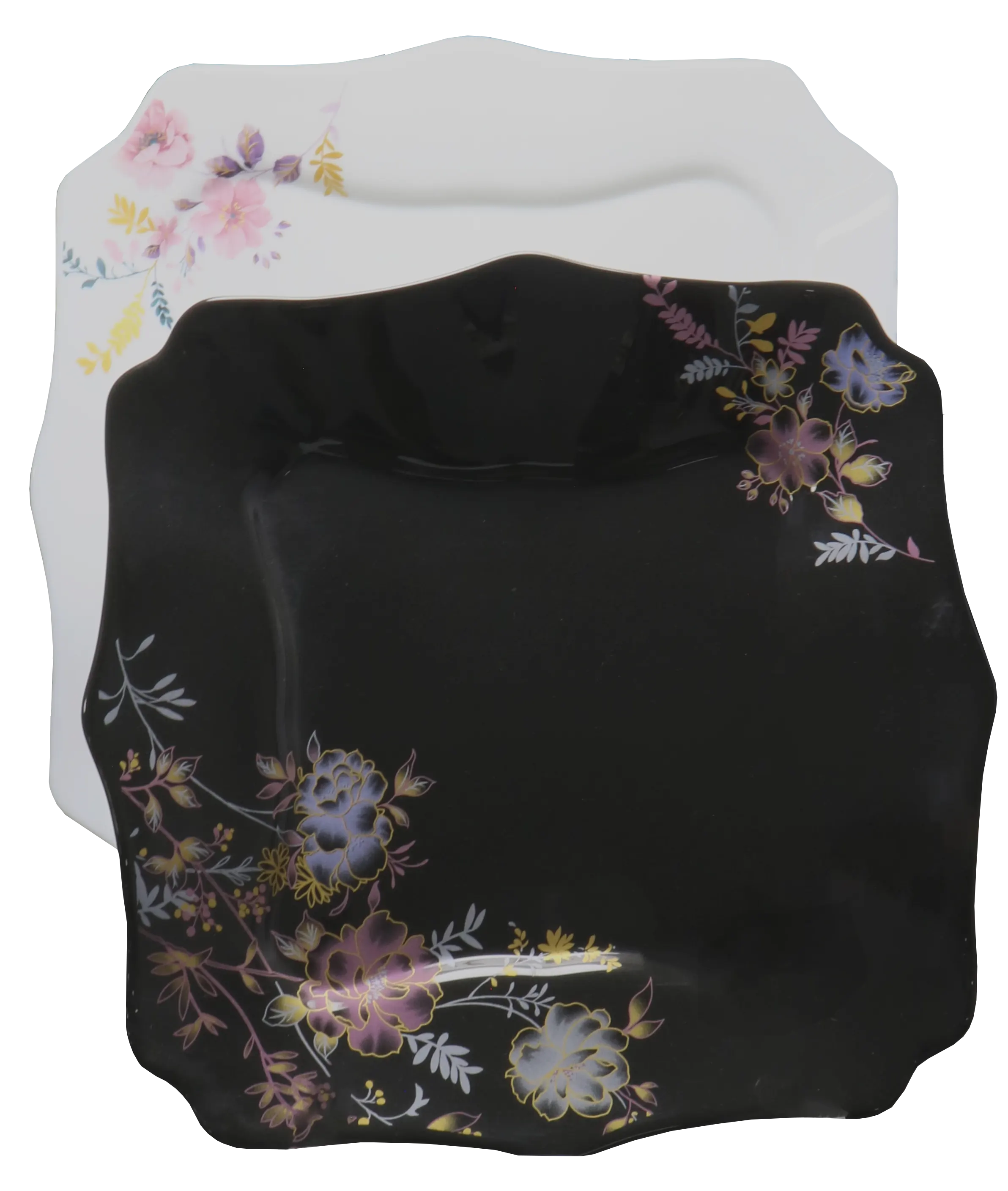 طقم اركوبال مثمن مكس ، ابيض في اسود ، 58 قطعة