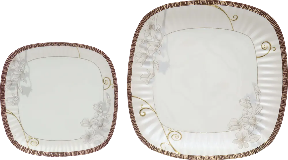 طقم صيني  ابيض كنار لاكوست ، 127 قطعة