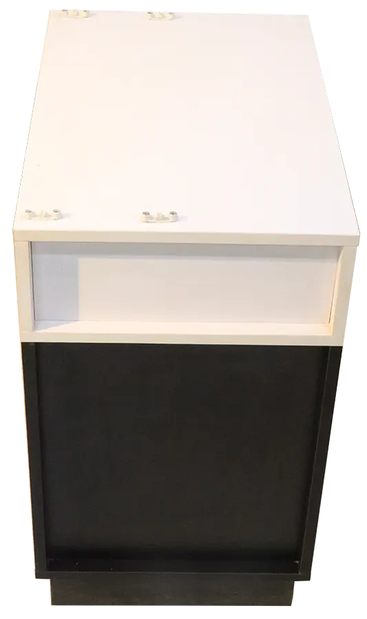 مكتب خشبي ، مكون من قطعتين ، 140 سم ، ابيض x اسود