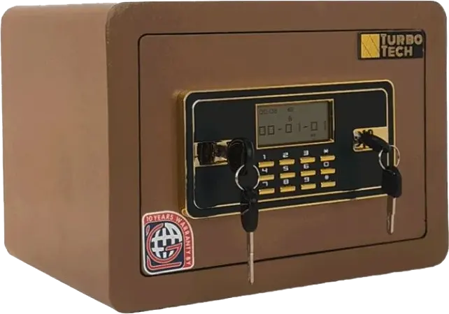 خزنة نقود تربو تيك من إل جي، نظام قفل ديجيتال وميكانيكي متقدم، هيكل فولاذي، باب مقاوم للحفر، 25×35×25 سم، LS 25