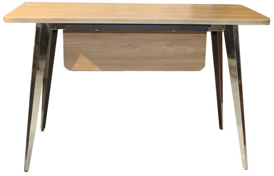 مكتب خشب ارجل استانليس ، 120 سم ، بدون وحدة ادراج