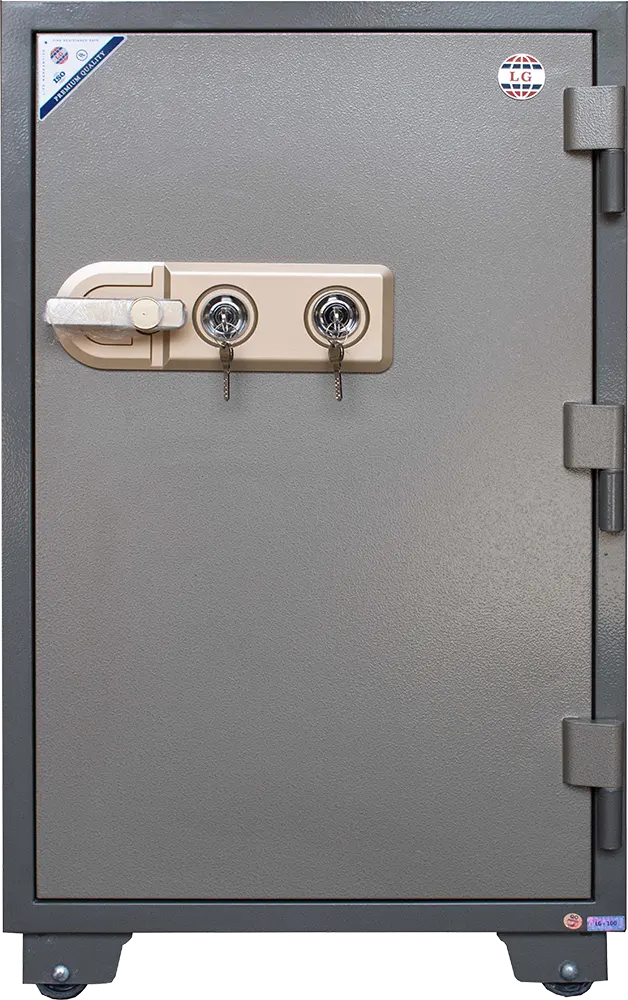 خزنة نقود إل جي فيتنامي، مفاتيح رئيسية مزدوجة، فولاذ مقوى، مقاومة للحرائق، 100×60×56 سم، رمادي، LG100K