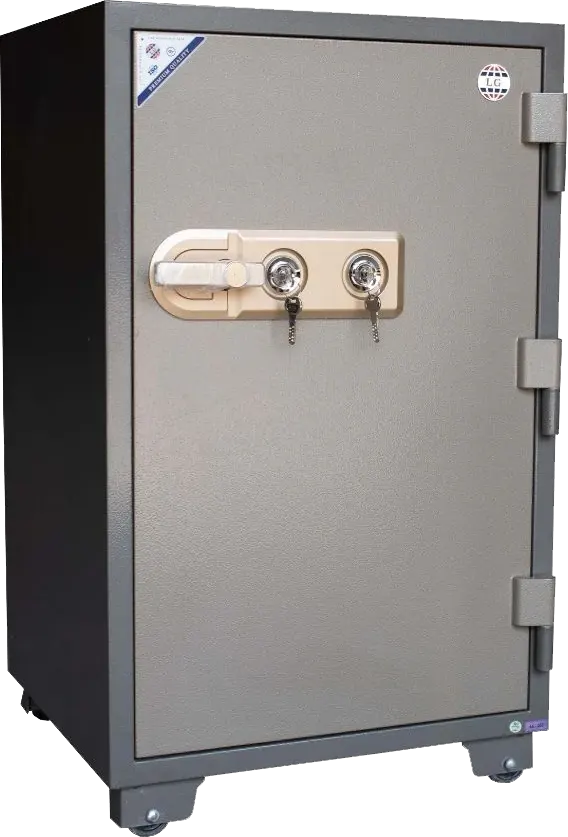 خزنة نقود إل جي فيتنامي، مفاتيح رئيسية مزدوجة، فولاذ مقوى، مقاومة للحرائق، 100×60×56 سم، رمادي، LG100K