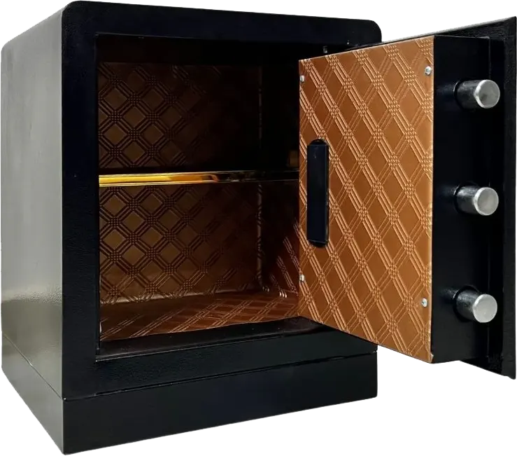 خزنة نقود مكتبية تربو تك من إل جي، قفل ديجيتال متقدم، مفتاح طوارئ، فولاذ مقوى، باب مقاوم للحفر، 50 × 37 × 33 سم، أسود، AP 50