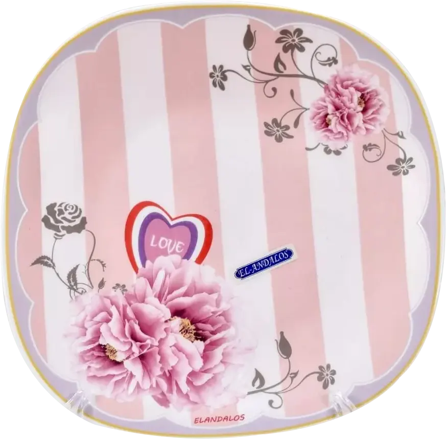 طقم اركوبال الأندلس مربع  60 قطعة، لون بينك، موديل 2806