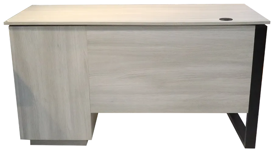 مكتب ايكون خشبي مزود بشاسيه معدن ، 60X140 سم ، بيج