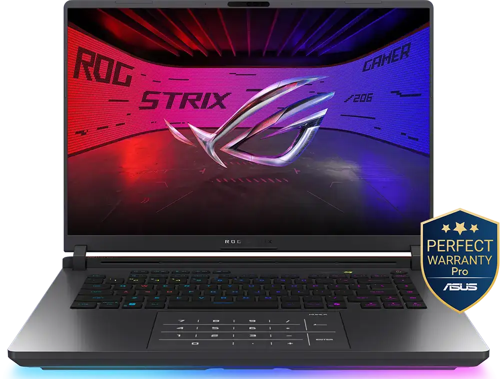 لاب توب اسوس روج سترايكس جي 16 (2025) G615LM-RV009W معالج Intel® Core™ Ultra Arrow Lake 9 275HX ، رامات 16 جيجابايت، هارد ديسك 1 تيرابايت SSD، كارت شاشة نفيديا جي فورس RTX™ 5060 سعة 8 جيجابايت، شاشة 16 بوصة دقة WQXGA، ويندوز 11 هوم، رمادي