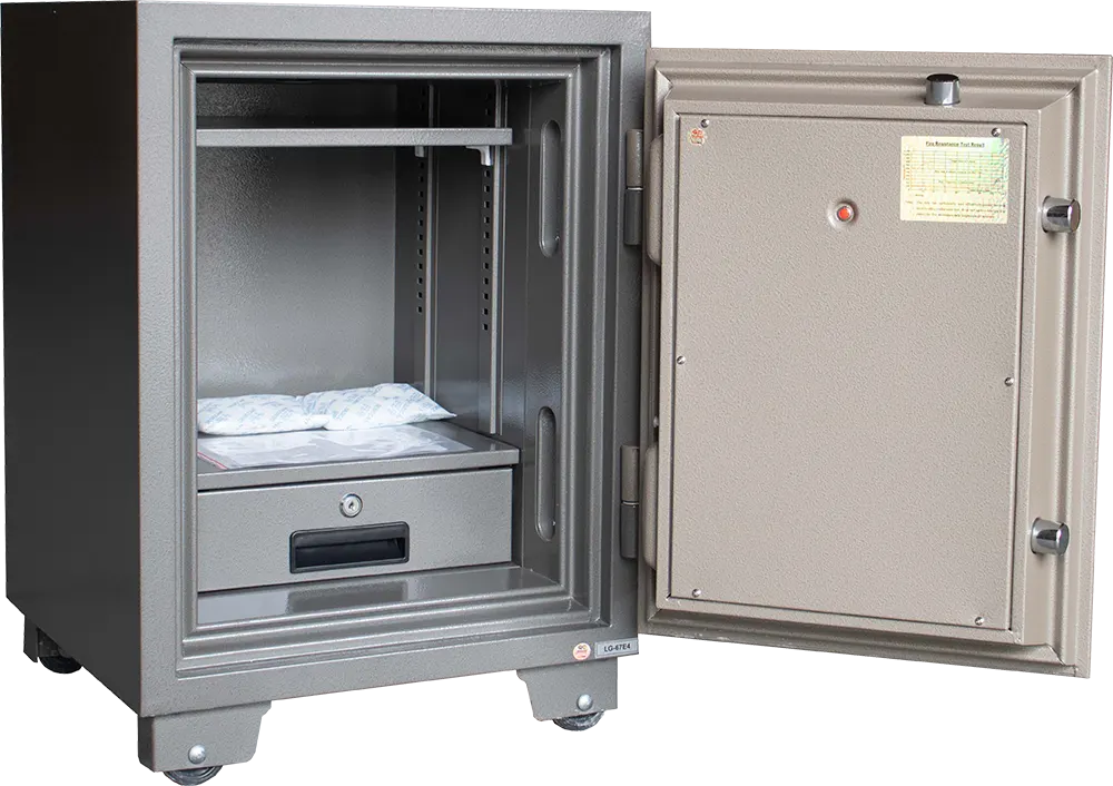 خزنة نقود إل جي فيتنامي، لوحة فاتيح رقمية، قفل ميكانيكي للطوارئ، فولاذ مقوى، مقاومة للحرائق، 67×46×49 سم، رمادي، LG67e