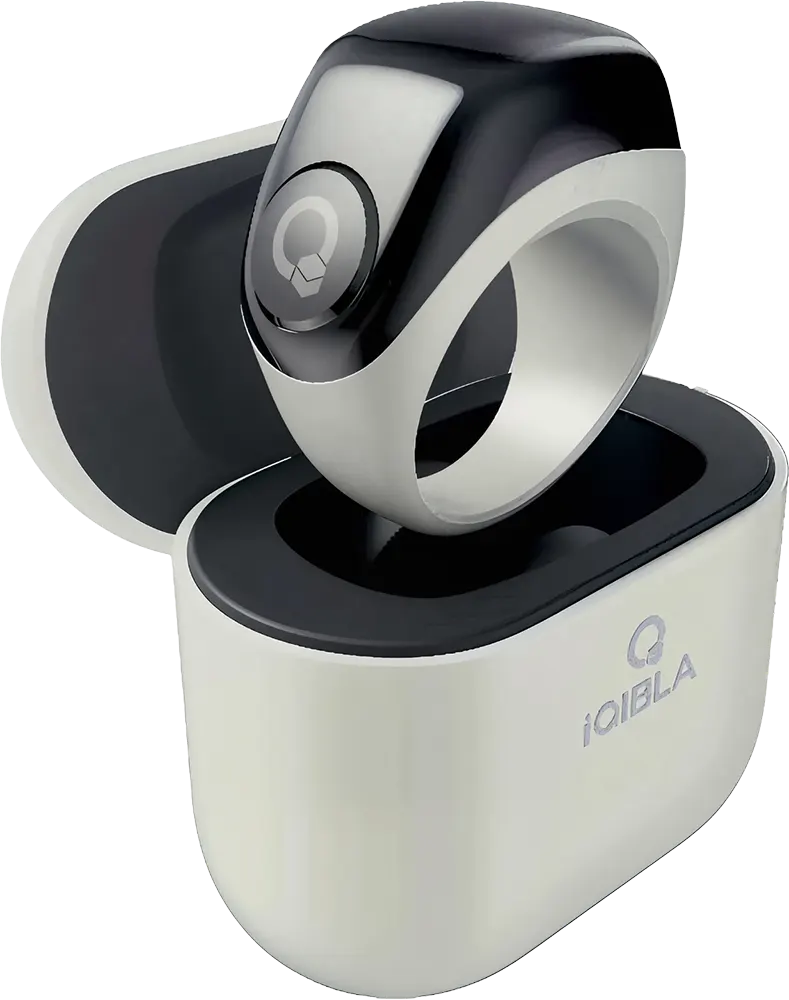 خاتم التسبيح الذكي من IQIBLA، بلوتوث 5.1، شاشة oled، مقاوم للماء، تذكيرات بالصلاة، 3 مقاسات، ألوان متعددة، J01