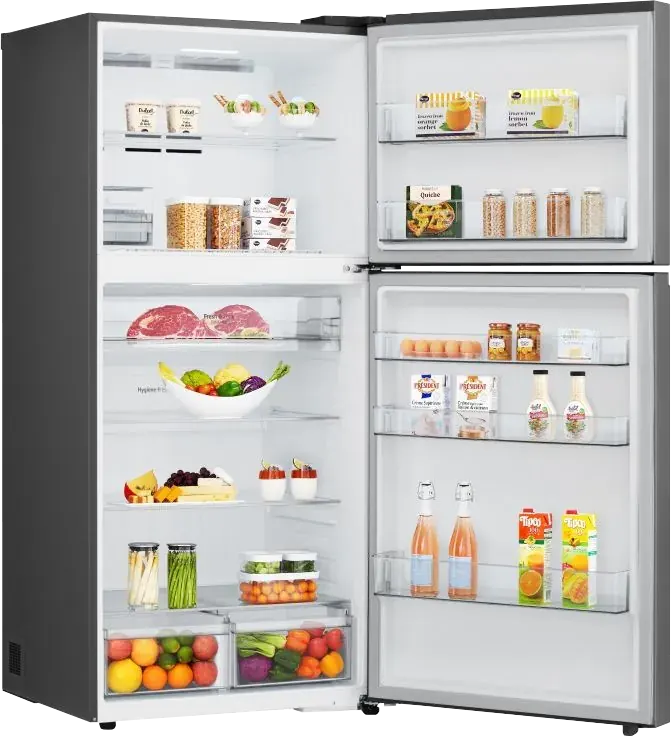 ثلاجه ال جي نوفرست ، 612 لتر ، 2باب ، انفرتر ، بلاتنيوم سيلفر  ، GRTB622PFBQ