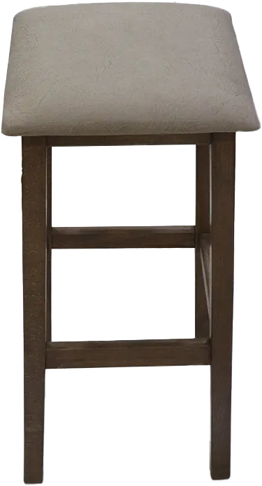 كرسي بار خشب ، مبطن قطيفة ، بني