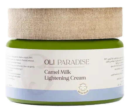 كريم تفتيح البشرة اولي باراديس، كريم حليب الابل بالمسك الابيض، 80 مل