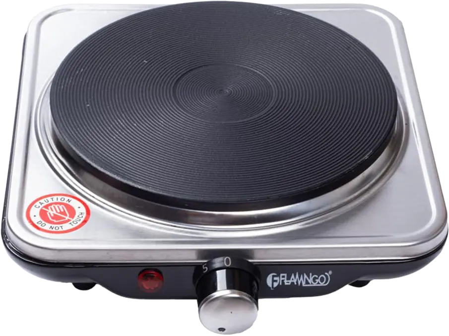 بوتاجاز مسطح فلامنجو، 1 عين، كهرباء، 1000 وات، ستانلس ستيل