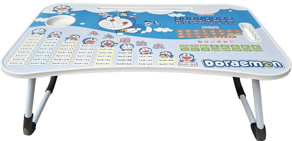 ترابيزة لابتوب محمولة للأطفال، قابلة للطي مع حامل أكواب وفتحة للتابلت، مناسبة للرسم والكتابة والقراءة، خفيفة الوزن، أشكال ديزني متعددة